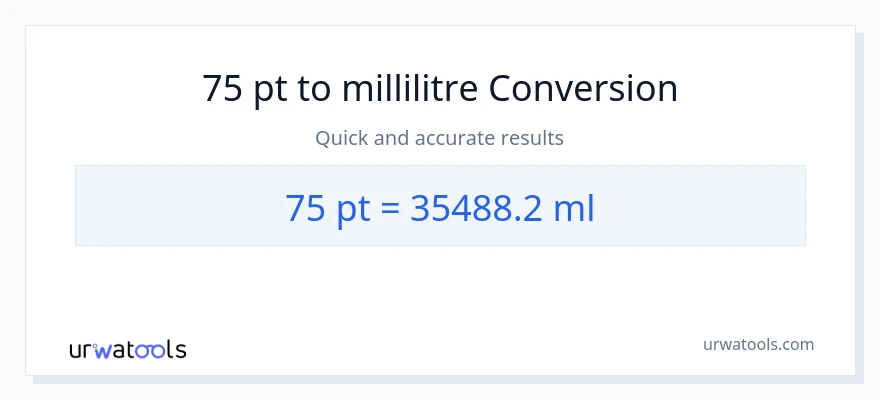 Conversion 75 Pints vers millilitres