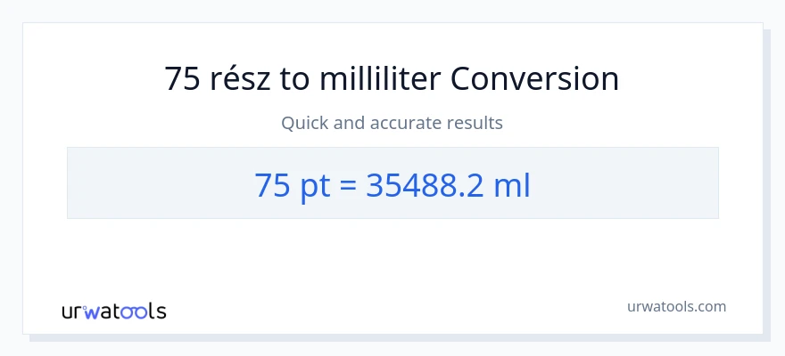 75 Pints - milliliter konverzió