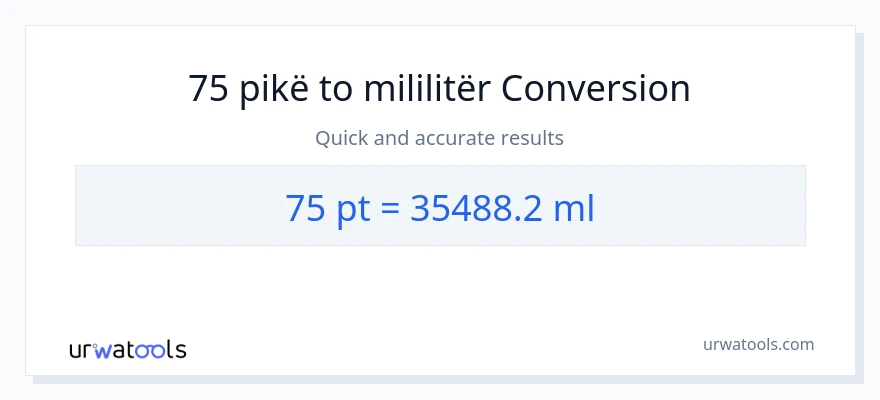 Konvertimi 75 Pints në mililitra