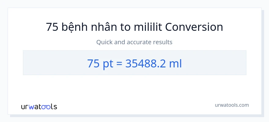 Chuyển đổi 75 Pints sang mililit