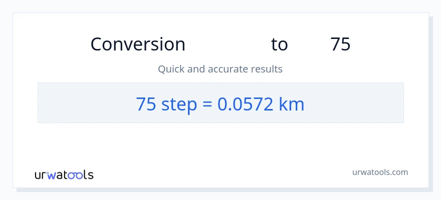 تبدیل 75 مراحل به کیلومتر