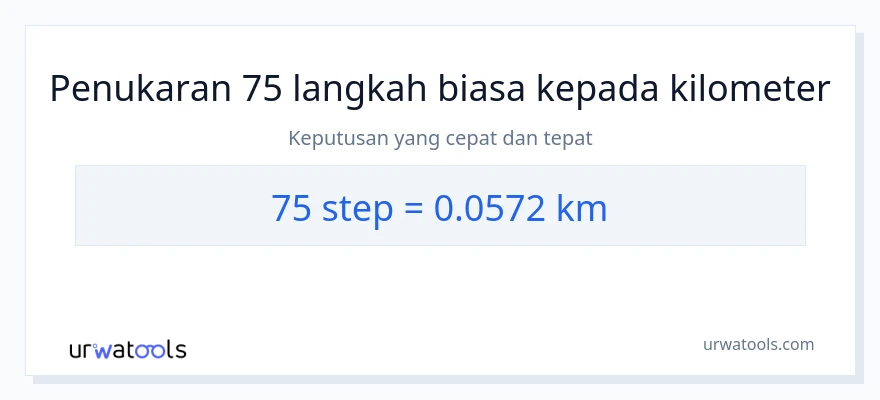 75 steps to Kilometers conversion