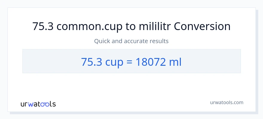 Konwersja 75.3 stan nietrzeźwy do mililitry
