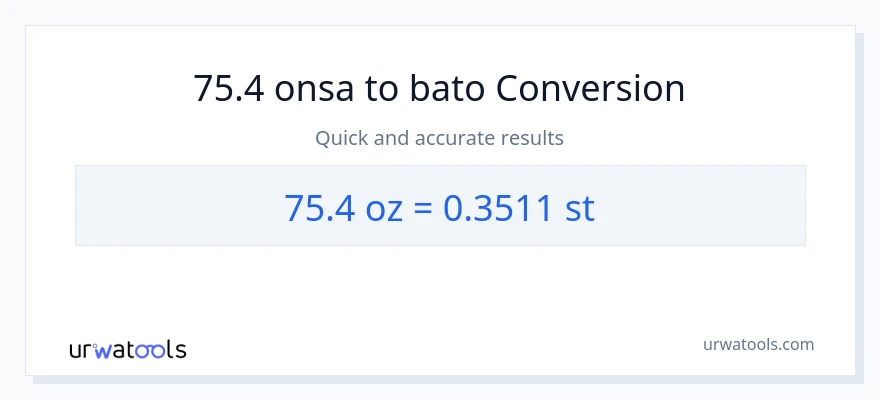 75.4 Mga onsa patungong Mga bato na conversion