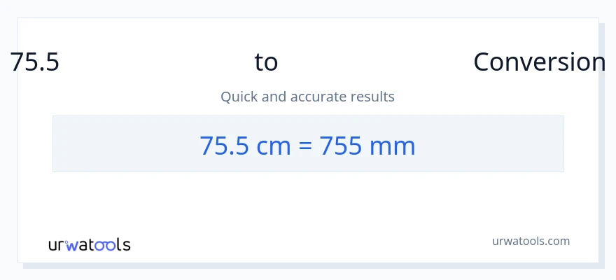 75.5 സെന്റീമീറ്ററുകൾ ൽ നിന്ന് മില്ലിമീറ്റർ ലേക്ക് പരിവർത്തനം