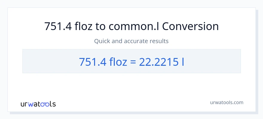 751.4 mga onsa ng likido patungong Liters na conversion