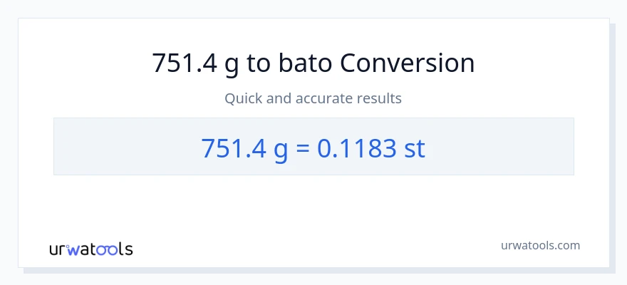 751.4 Gramo patungong Mga bato na conversion