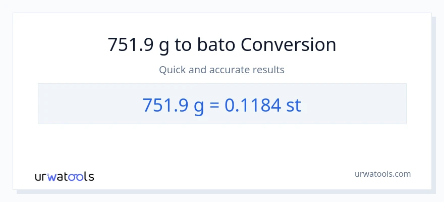 751.9 Gramo patungong Mga bato na conversion