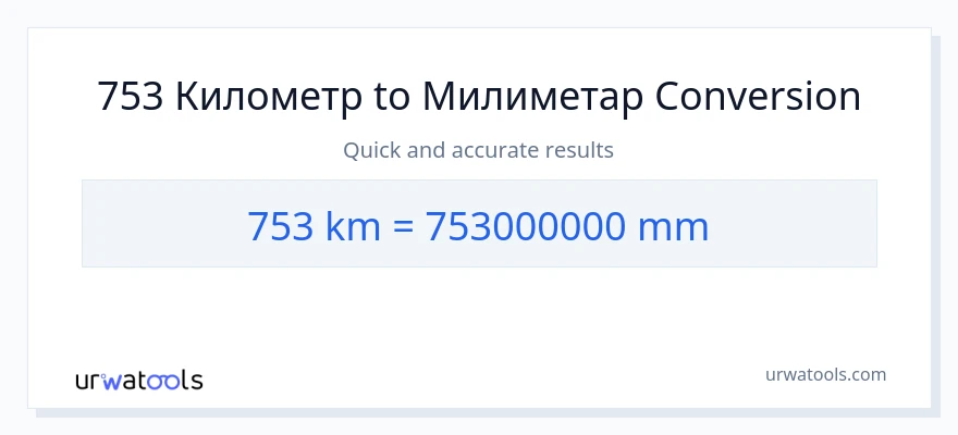 Конверзија од Километри до милиметри: 1}