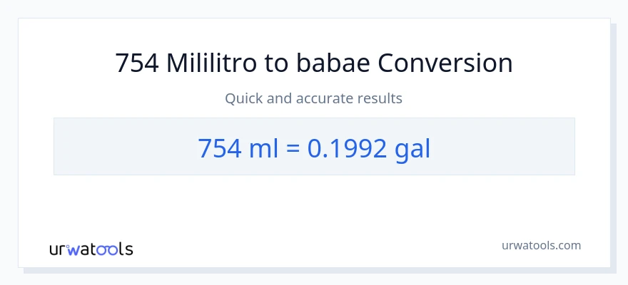 754 mga mililitro patungong Mga galon na conversion