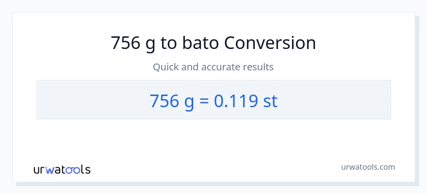 756 Gramo patungong Mga bato na conversion