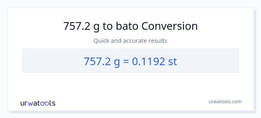 757.2 Gramo patungong Mga bato na conversion