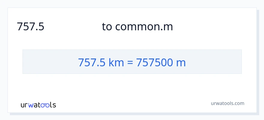 757.5 կիլոմետրեր-ից Հաշվիչներ փոխակերպում