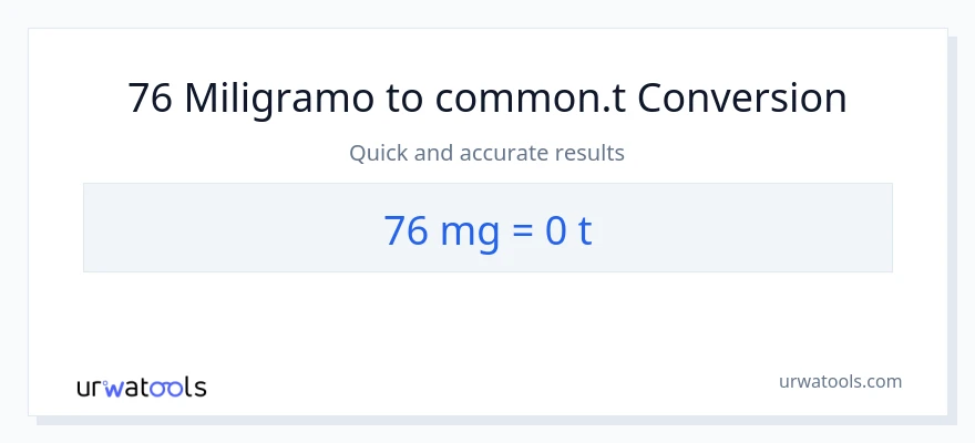 76 miligramo patungong Ts na conversion