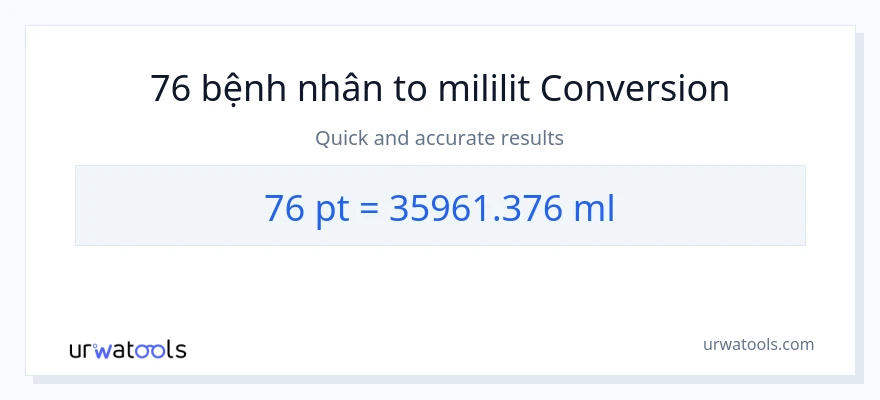 Chuyển đổi 76 Pints sang mililit