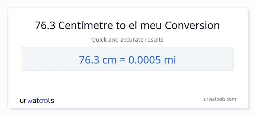 Conversió de 76.3 Centímetres a milles