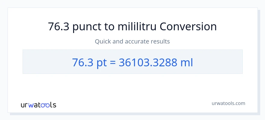 Conversie 76.3 Pints la mililitri