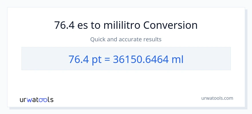 Conversión de 76.4 Pints a mililitros