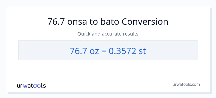 76.7 Mga onsa patungong Mga bato na conversion