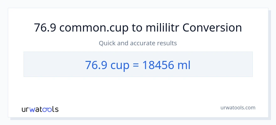 Konwersja 76.9 stan nietrzeźwy do mililitry