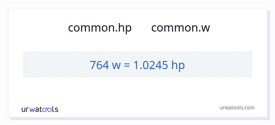 تبدیل 764 وات به اسب بخار