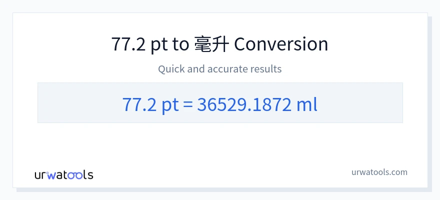 77.2 Pints 到 毫升 轉換
