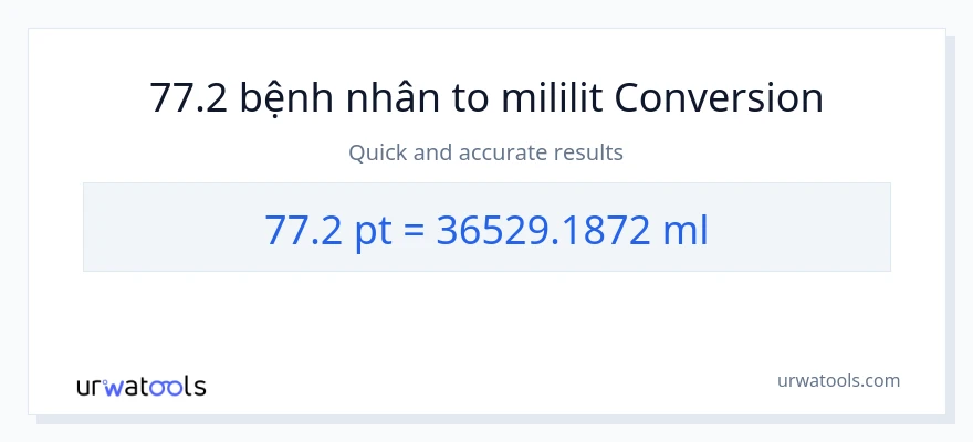 Chuyển đổi 77.2 Pints sang mililit