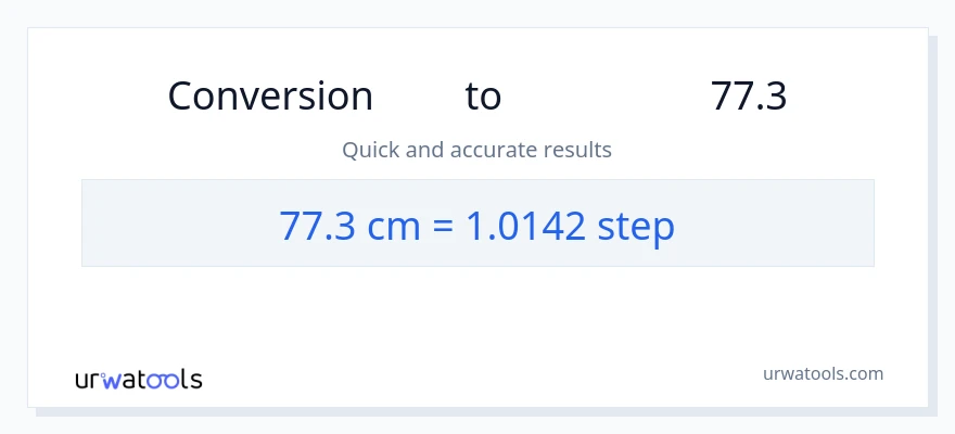 تبدیل 77.3 سانتی‌متر به مراحل