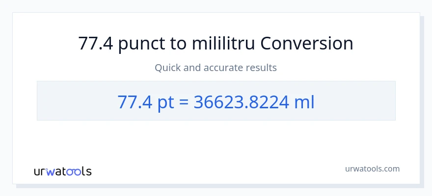 Conversie 77.4 Pints la mililitri