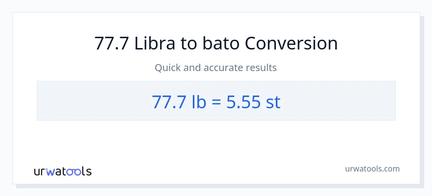77.7 Lbs patungong Mga bato na conversion