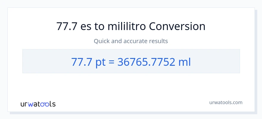 Conversión de 77.7 Pints a mililitros