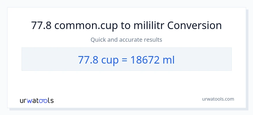 Konwersja 77.8 stan nietrzeźwy do mililitry