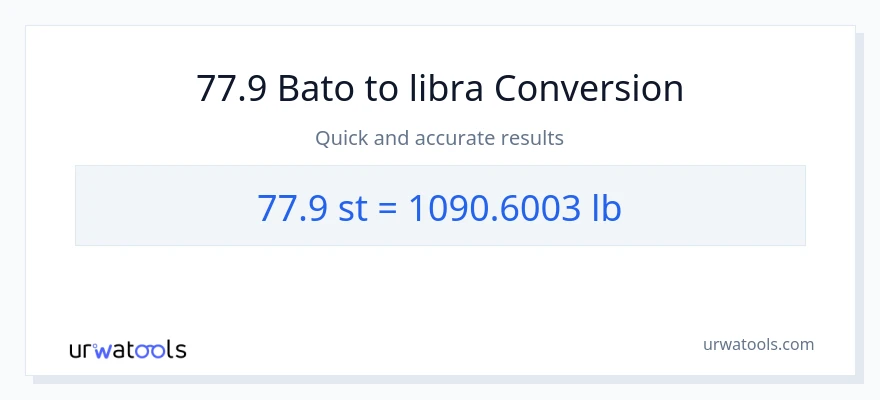 77.9 Mga bato patungong Lbs na conversion
