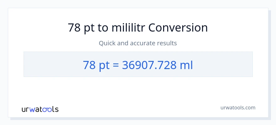 Konwersja 78 Pints do mililitry