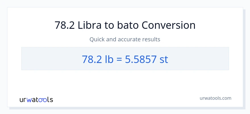 78.2 Lbs patungong Mga bato na conversion