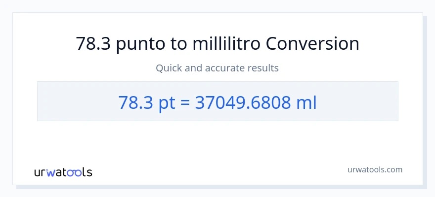 Conversione da 78.3 Pints a millilitri