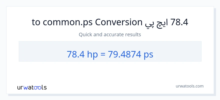 78.4 هارس پاور ته Metric Horsepower بدلون