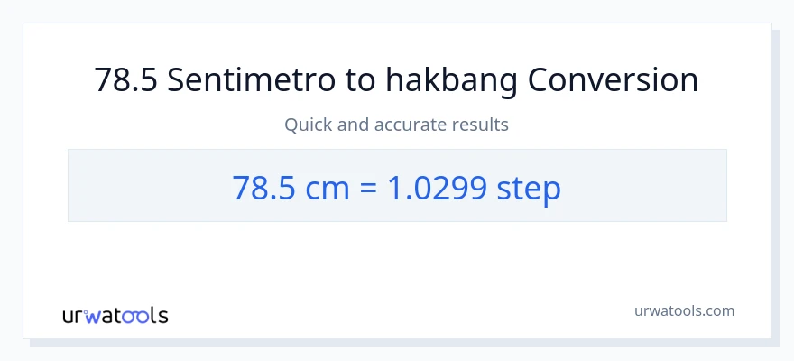 78.5 Mga Sentimetro patungong mga hakbang na conversion