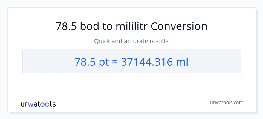 Konverze z Pints na mililitrů: 78.5