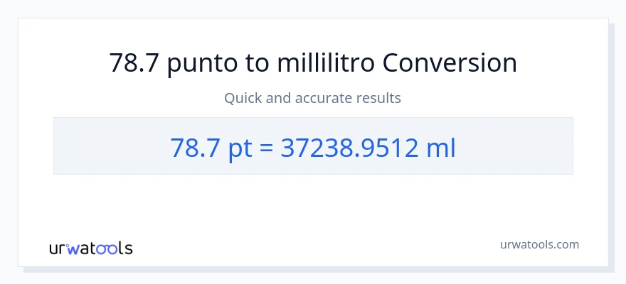Conversione da 78.7 Pints a millilitri