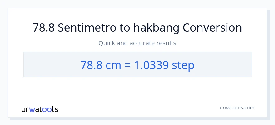 78.8 Mga Sentimetro patungong mga hakbang na conversion