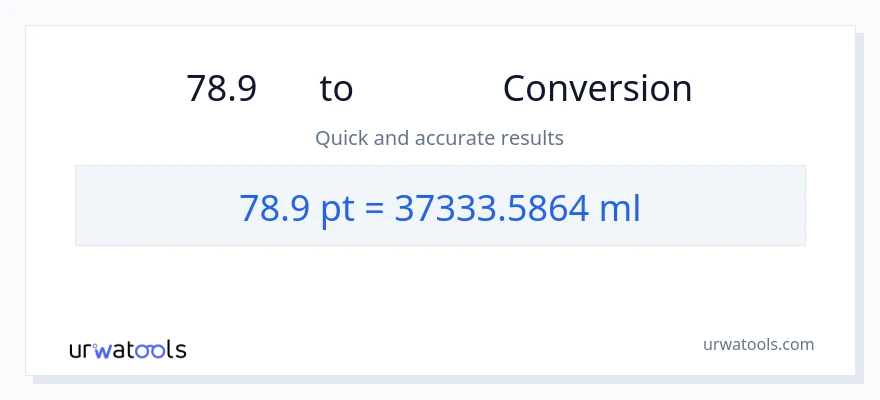 การแปลง 78.9 Pints เป็น มิลลิลิตร