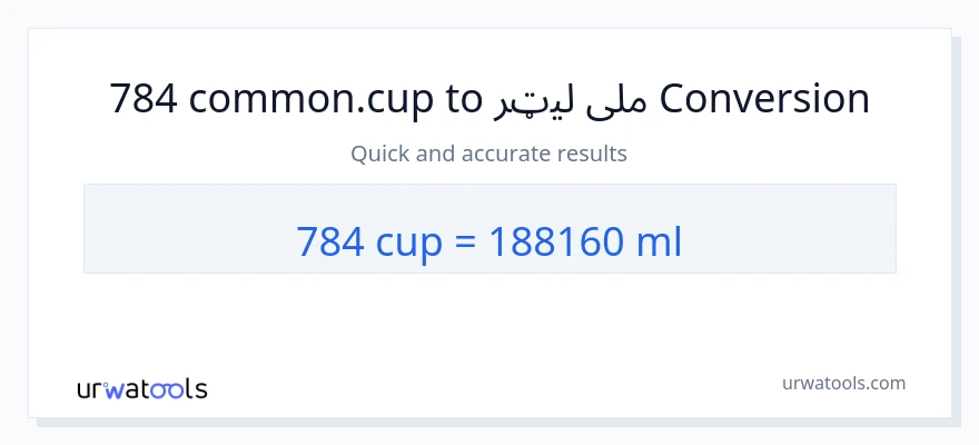 784 پيالې ته ملی لیټرونه بدلون