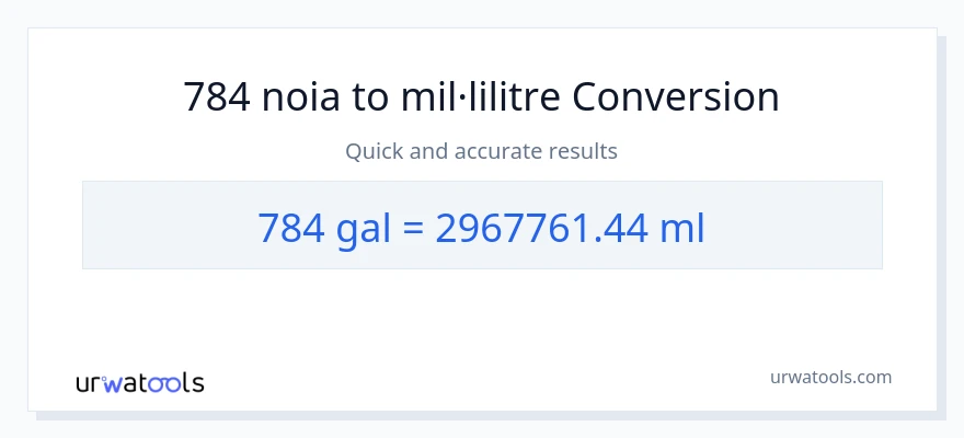 Conversió de 784 Galons a mil·lilitres