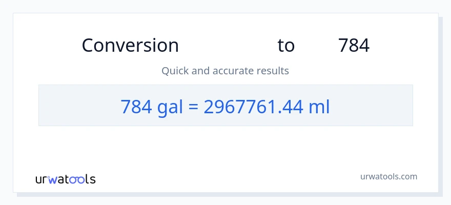 تبدیل 784 گالن به میلی‌لیتر