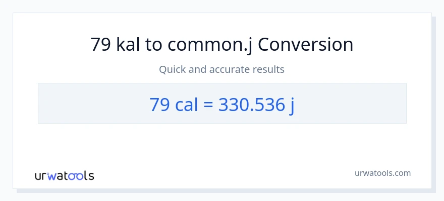 79 mga kaloriya patungong mga joule na conversion
