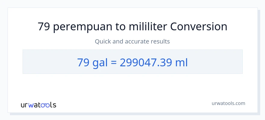 Penukaran 79 Galon kepada mililiter