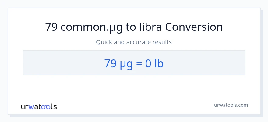 79 mga mikrogramo patungong Lbs na conversion