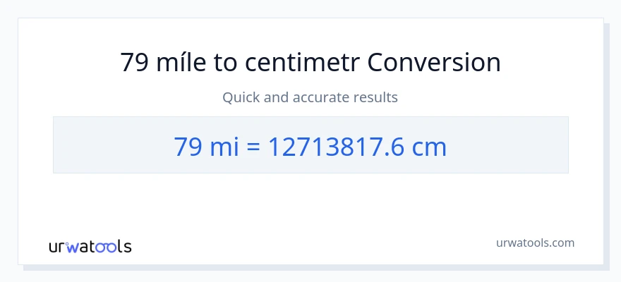 Konverze z míle na Centimetry: 79