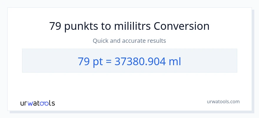 79 Pints uz mililitri konversiju